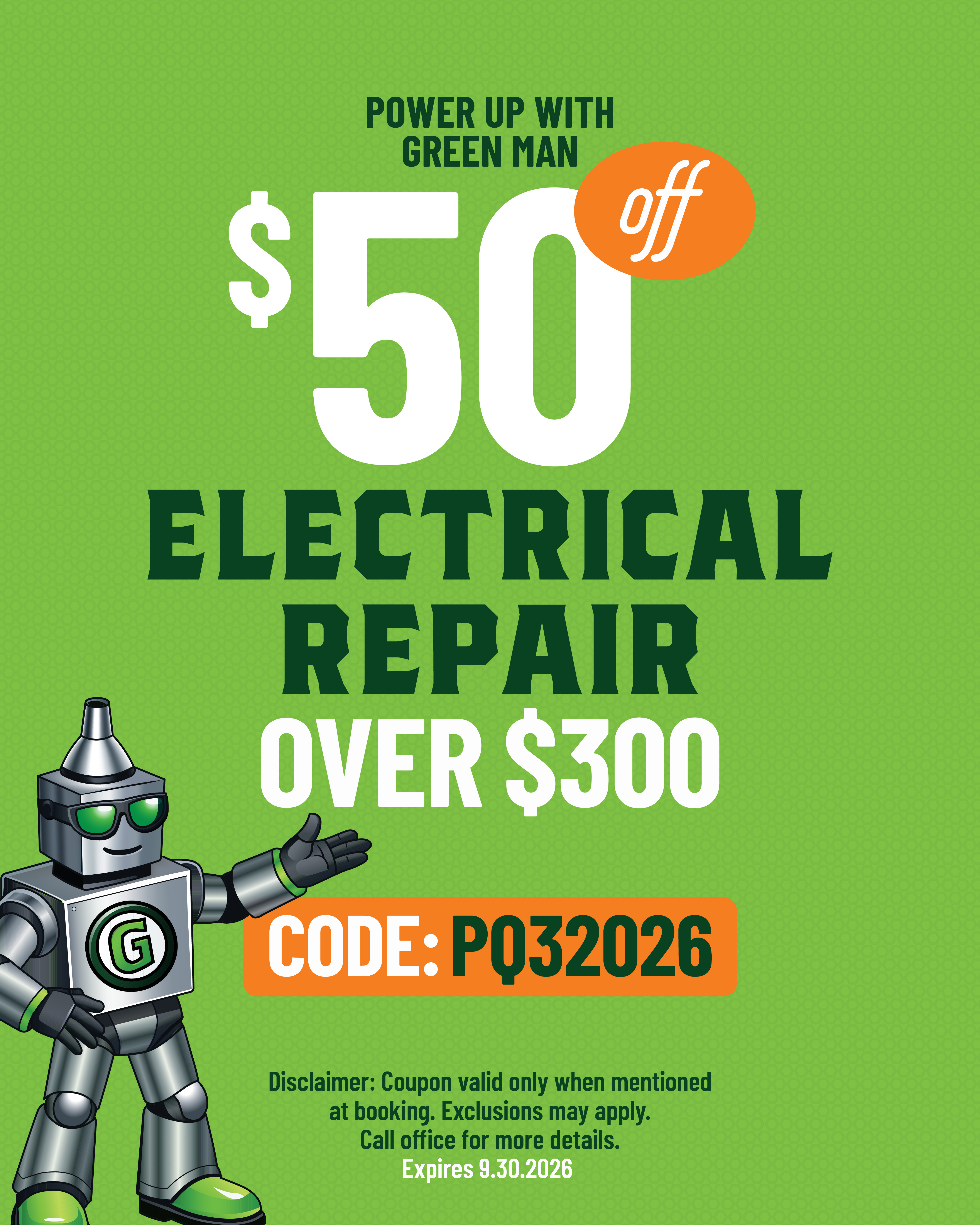 Green Man Inc. Coupon Offer
